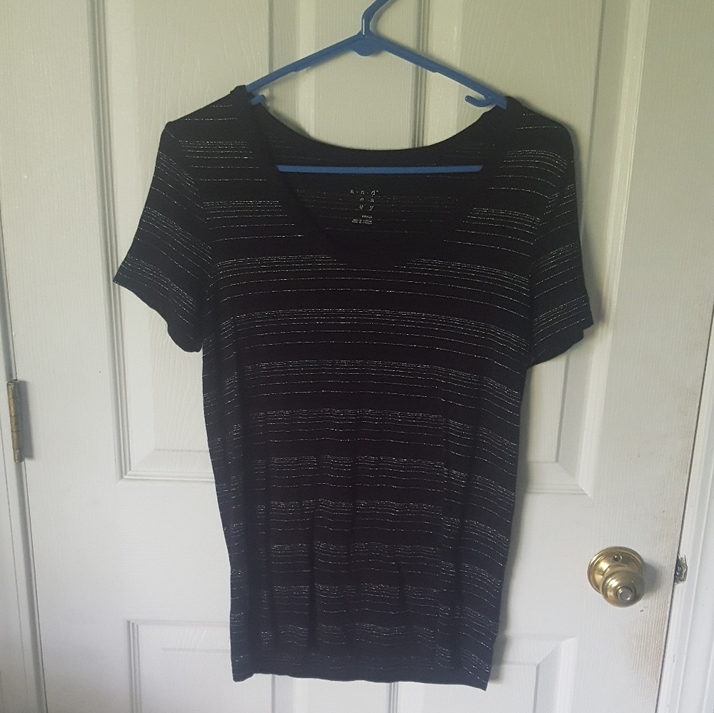 Black tshirt with silver highlights